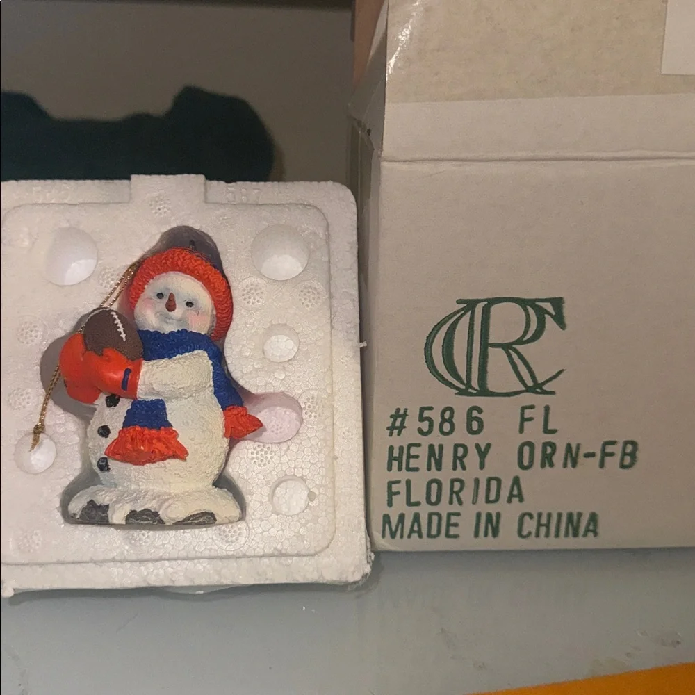 University of Florida Gators Snowman Football Figurine Ornament - Picture 2 of 5